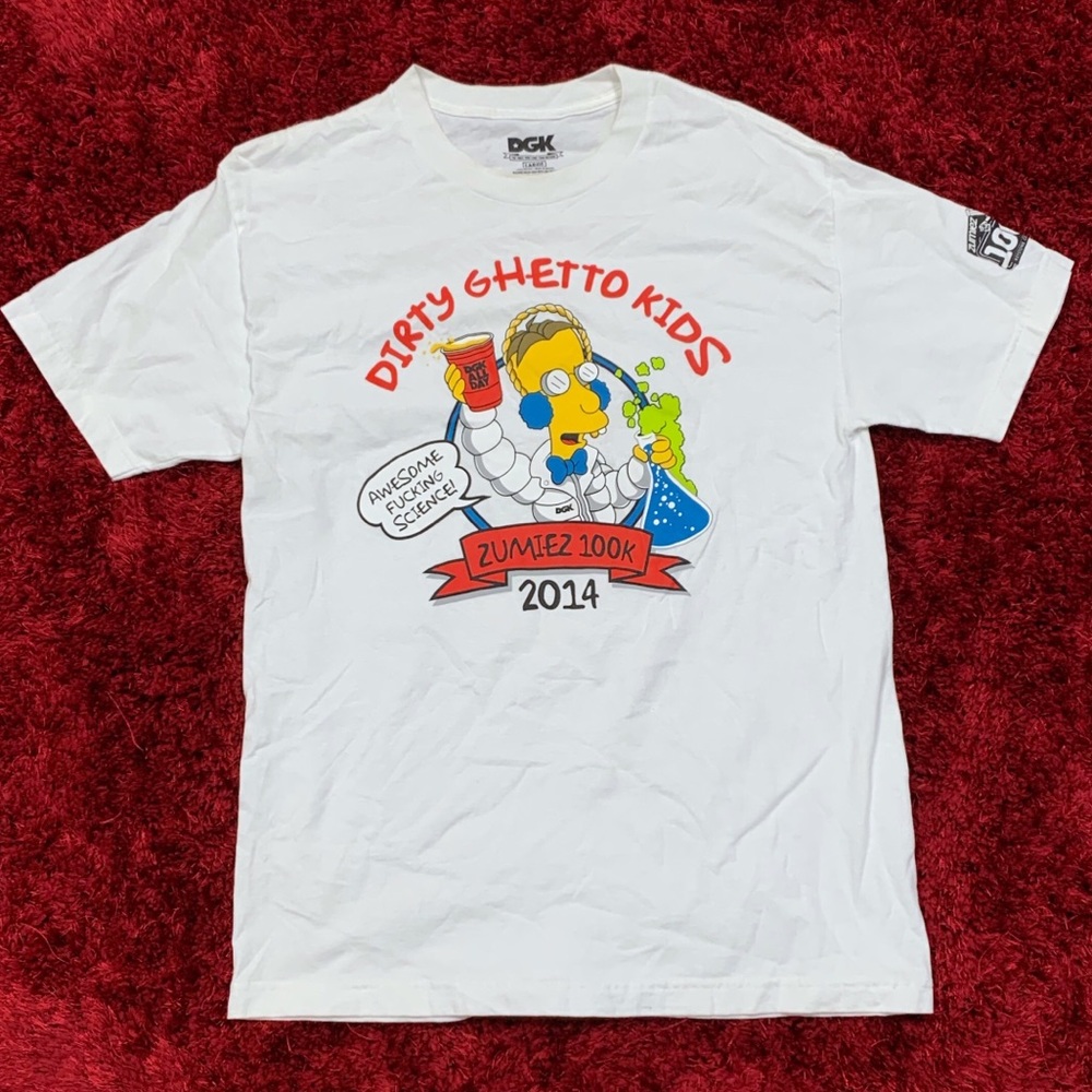DGK Zumiez 100k 2014 Shirt Science Simpsons Professor Fink Skateboarding